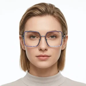 Women’s Metal Square Optical Eyeglass Frames
