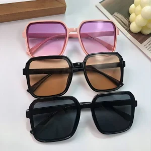 Women’s New Fashion Square Sunglasses UV400 PC Plain All Match Ins Simple Classic Sunglasses Fashion Design