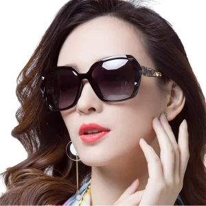 Women’s Oval-Frame Polarized Sunglasses with UV400 Optical Lenses, Manufacturer