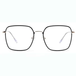 Women’s Oversized Rectangle Animal Print Eyeglass Frames for Daily Wear