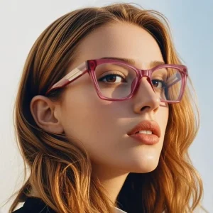Women’s Prescription Eyeglasses Blue Light Blocking Optical Frames Colored Solid Oval Pattern