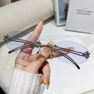 Women’s Rimless Metal Sunglasses