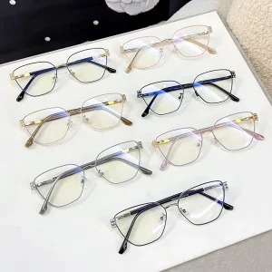 Women’s Small Cat Eye Optical Frames Spring Hinge Diamond Detail Prescription Eyeglasses