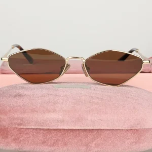 Women’s Small Metal Irregular Polygon Frame Sunglasses