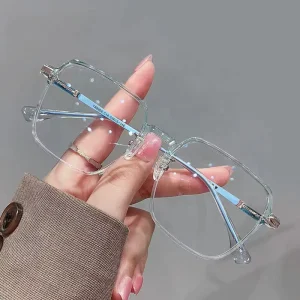 Women’s Solid Fashionable Custom Logo Tr90 Anti Blue Light Computer Glasses Eyeglass Frames Square Optical