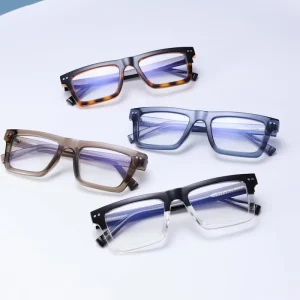 Women’s Square Anti-Blue Light Optical Eyeglasses Frames with Protective Case