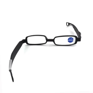 Women’s Square Face Anti Blue Light White Lens Plastic Twisty Reading Glasses