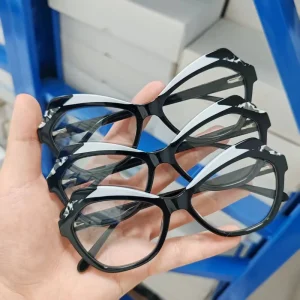 Women’s Square Full-Rim Laminate Acetate Optical Frames Thick Acetate