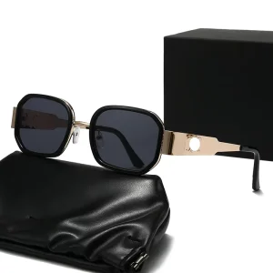 Women’s Square Vintage Metal-Frame Sunglasses