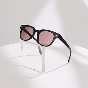 Women’s UV400 Round-Frame Sunglasses, Custom Logo, Vintage Retro