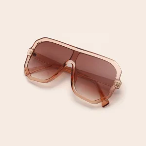 Women’s UV400 Sunglasses with White Frame and Acrylic Lenses