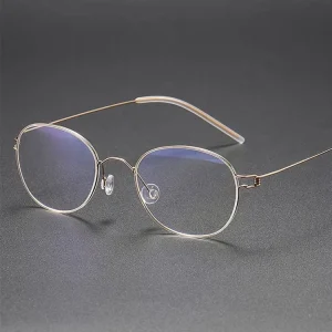 Women’s Ultralight Titanium Wire Optical Frames Solid Pattern