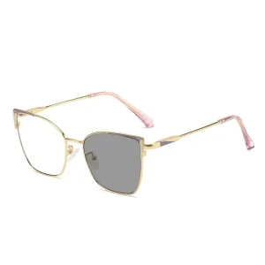 Women’s Vintage Cat Eye Full Rim Optical Glasses Metal Anti-Blue Light Gaming Eyewear