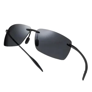 Women’s and Men’s Polarized Rimless Sunglasses PC Lens for Fishing