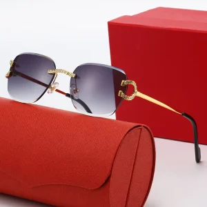 Women’s square frameless cut-edge sunglasses