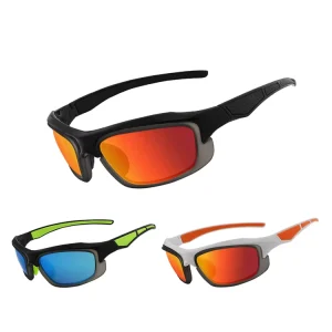 Wraparound TR90 Prescription Removable Lens Mirrored Cycling Sunglasses