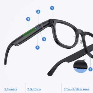 X01 Smart Glasses with Camera 8MP Wifi Voice Photography Object Video Recording ChatGPT Smart Sunglasses Al Smart Eyewear ultra