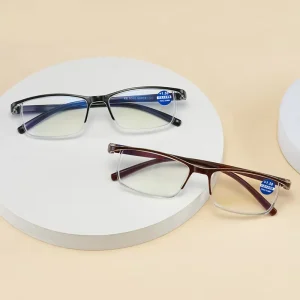 XB8052 1pc TR Squared Frame Anti Blue Light Slim Good Quality Presbyopia Fashion Unisex Corrective Reading Eyeglasses