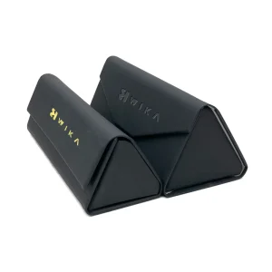 Xiongda H005 Optical Frame Triangle Folding Semi Hard Pu Leather Custom Logo Sunglasses Eyeglass Storage Cases Eyewear