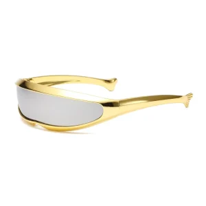 Y2K Futuristic Shield Sunglasses Wrap Around UV400 Sport Fashion Eyewear for Women Men