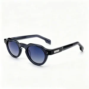 Y2K Irregular Round Acetate Polarized Sunglasses with UV Protection