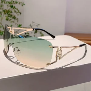 Y2K Shield Sunglasses UV400 Oversized One-Piece Wraparound Sport Eyewear