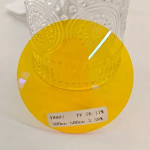 Y8007 Yellow 99.9% Blue Cut Outside Blue Inside Green Optical Lenses with Blue Filter CR39 UV400