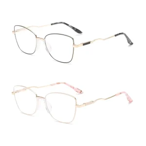YM7711 Women’s Lightweight Metal Cat-Eye Optical Eyeglass Frames