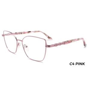 Yasee New Model Fashionable Metal Optical Frames With Diamond Temple Stainless Steel Eyeglasses High Quality Women Optic Glasses