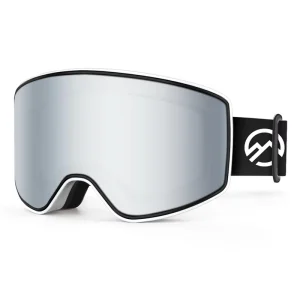 Yijia Snow Glasses Polarized System Cylindrical Shape Adjustable Strap UV Protection Helmet Compatible Outdoor for Skiing Use