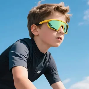 Youth Sports Sunglasses for Kids Color Changing Outdoor Running Windproof Moisture Resistant PC Frame Unisex Summer