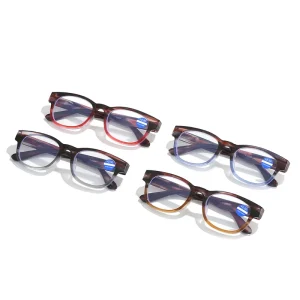 ZY18200 PC Squared Frame Presbyopia Minus 250 Glasses for Women Corrective Flexible Reading Glasses