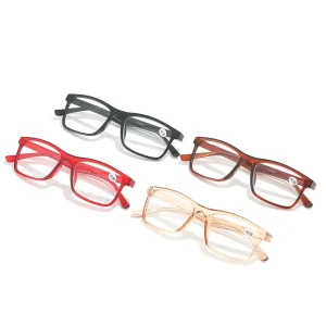 ZY18236 1pc TR Square Frame Presbyopia Corrective Reading Glasses, Unisex