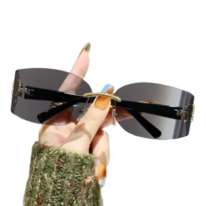 Zhanguang Women Newest Gradient Eyewear Designer Brand Rimless Sun Glasses Sunglasses Men High Quality Frameless Glasses Lentes